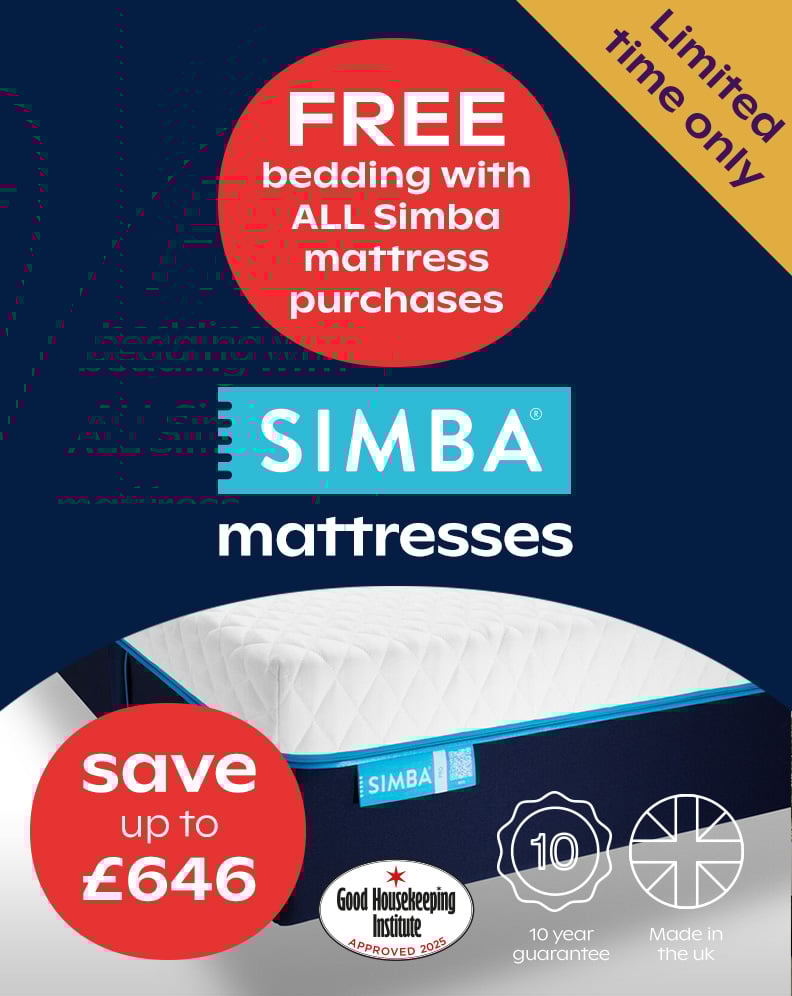 Free Bedding With All Simba Mattress Purchases - Limited Time Only