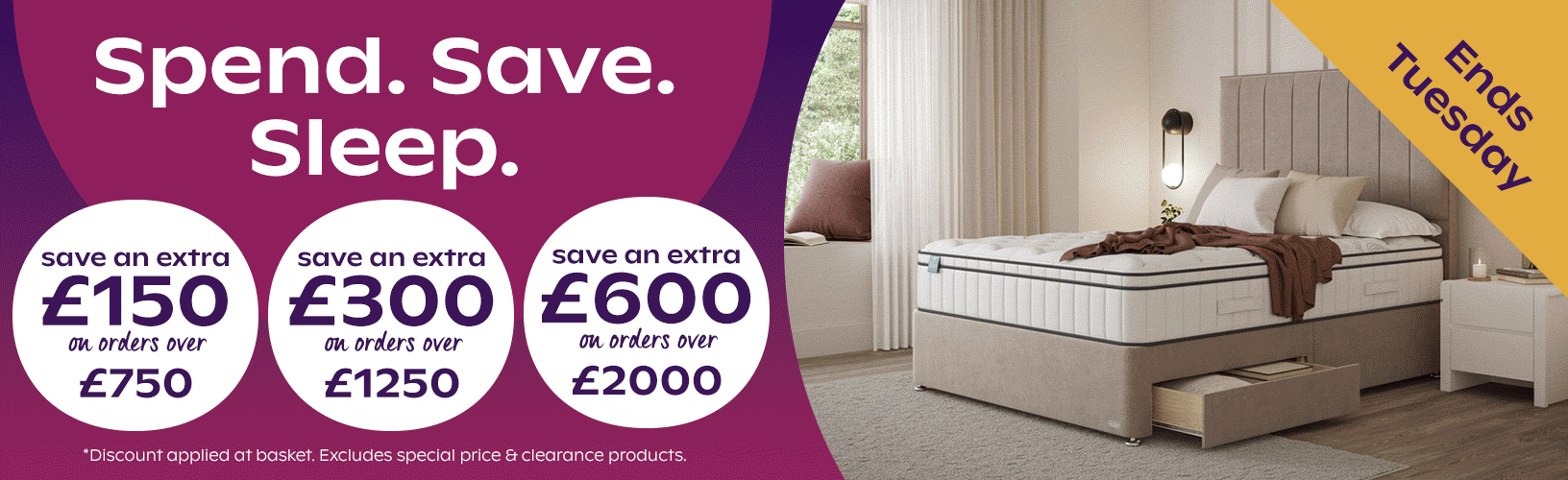 Spend. Save. Sleep. - Up To £600 Off When You Spend Over £2000