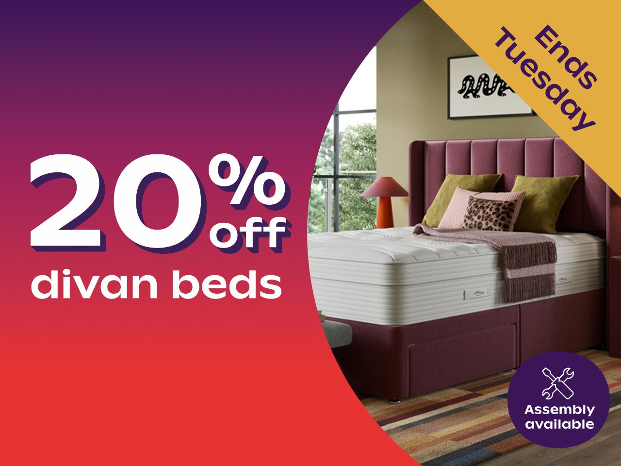 20% off divan beds