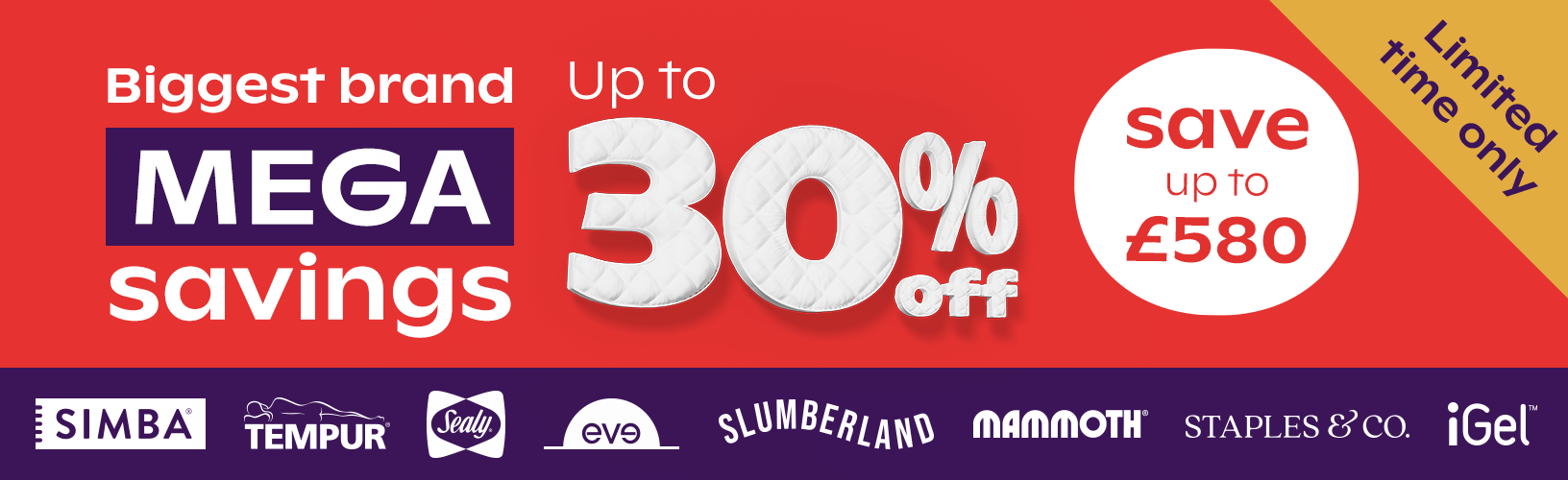 Up To 30% Off Big Brand Savings - Save Up To £580