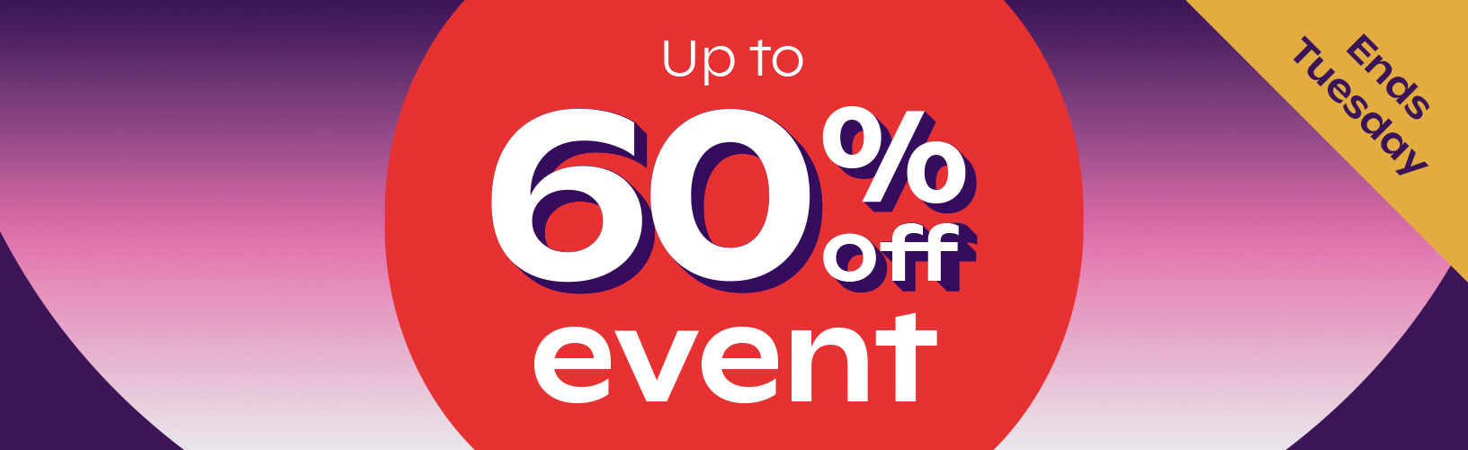 up to 60% off event