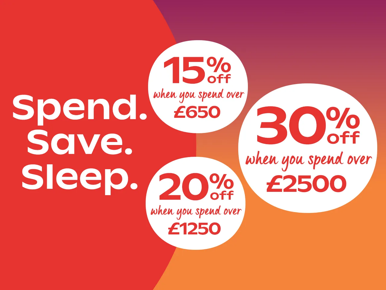 20% off everything when you spend over £750