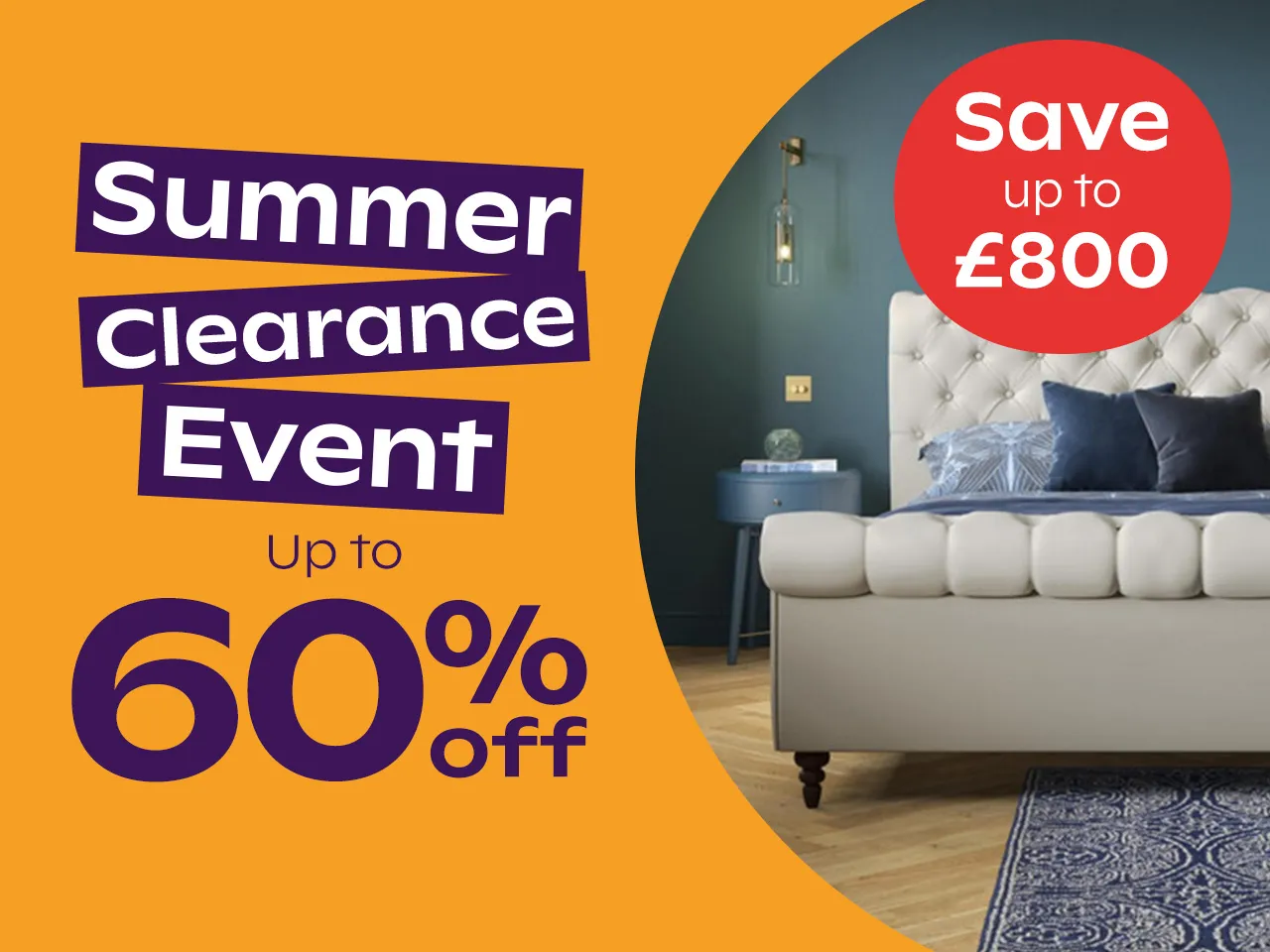up to £500 off TV beds