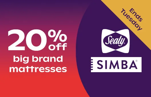 20% off big brand mattresses