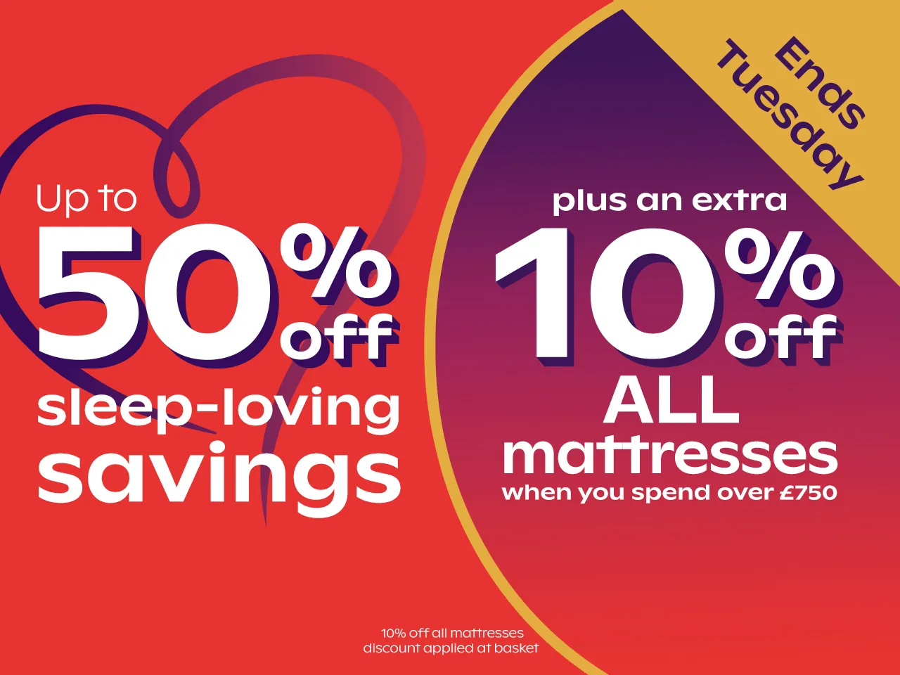 20% off selected mattresses
