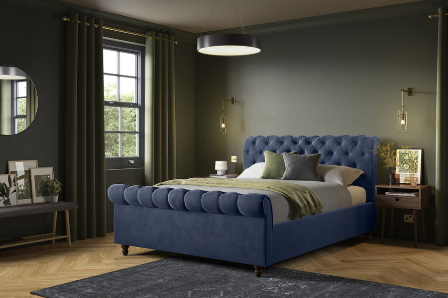 Welcome in the Winter Blues with Our Blue Upholstered Bed Frames